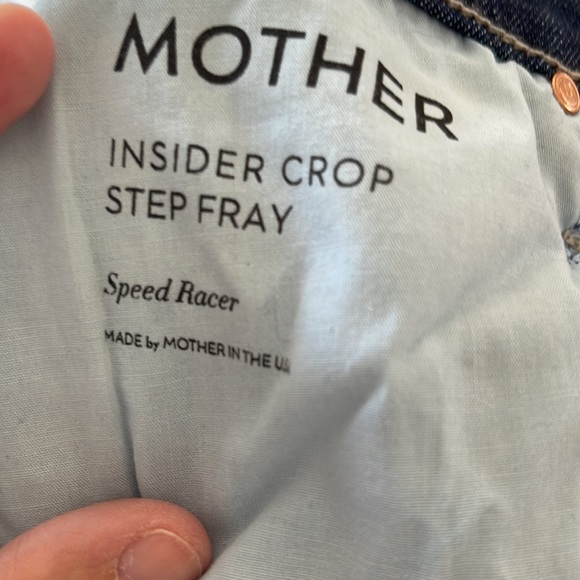 EUC MOTHER jeans insider crop step gray speed racer size 28 - Picture 7 of 9